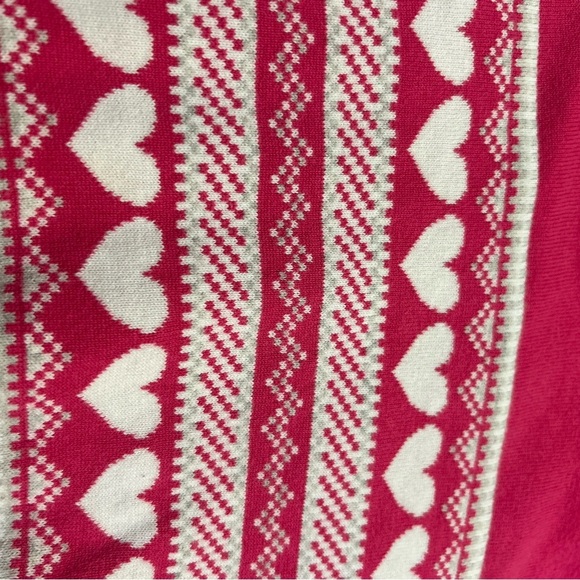 Vintage Tommy Hilfiger Heart Sweater Crew Neck Pink Sz Large - Picture 6 of 10